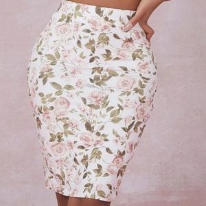 Floral tube top and skirt